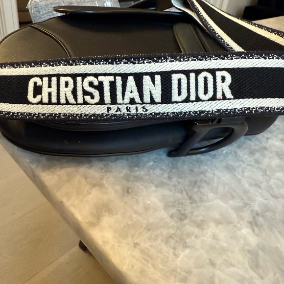 Dior Classic Black Saddle Shoulder Bag with $1400 Dior cross body strap included - Picture 8 of 13